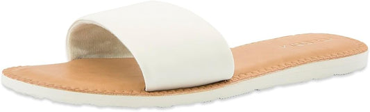 SIMPLE SLIDE SANDALS WHT