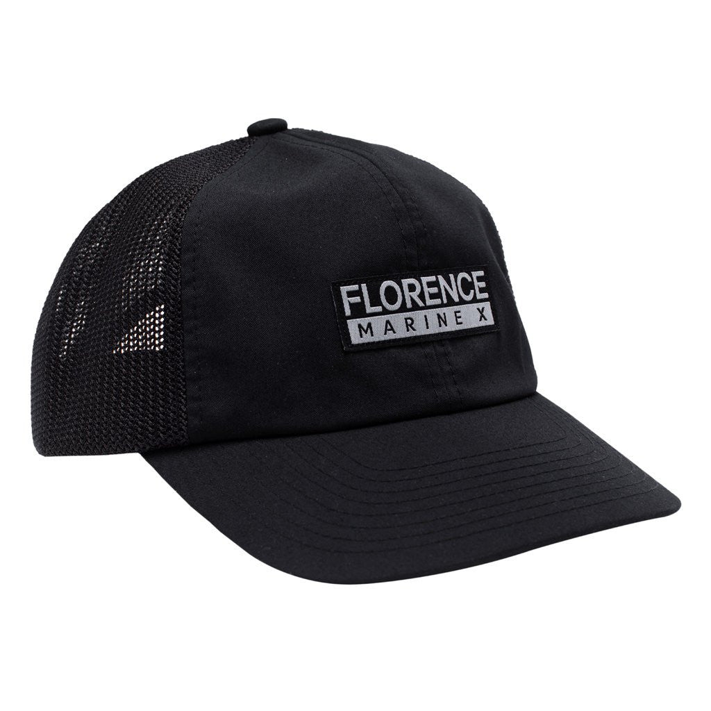 Floren M. Unstructured Trucker Hat - Black - One Size