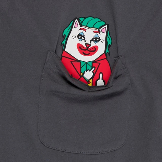 WHY SO NERMAL? POCKET TEE (CHARCOAL)