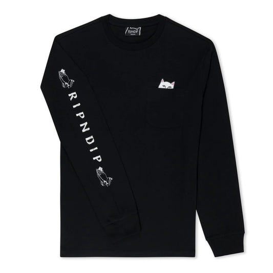 LORD NERMAL L/S POCKET TEE (BLACK)