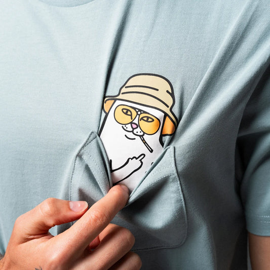 NERMAL S THOMPSON POCKET TEE (SILVER BLUE)
