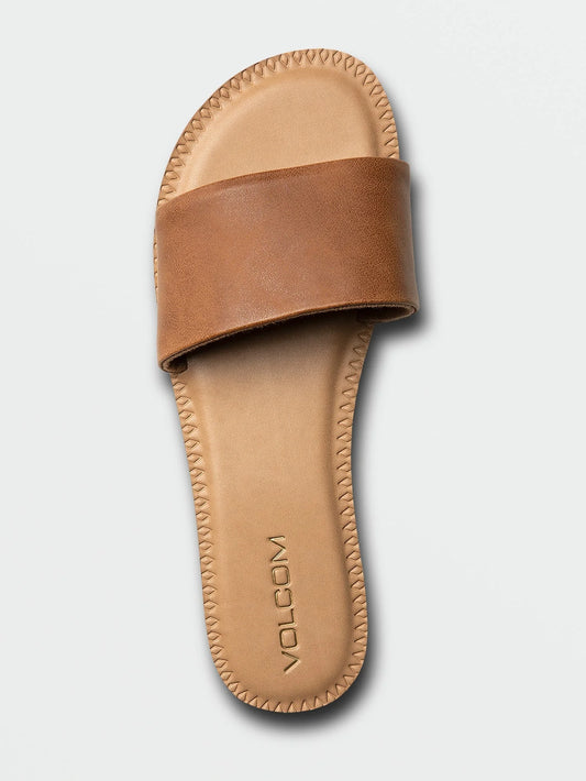 SIMPLE SLIDE SANDALS TAN