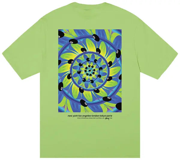 Camiseta Stussy Green Pool Psychedelic