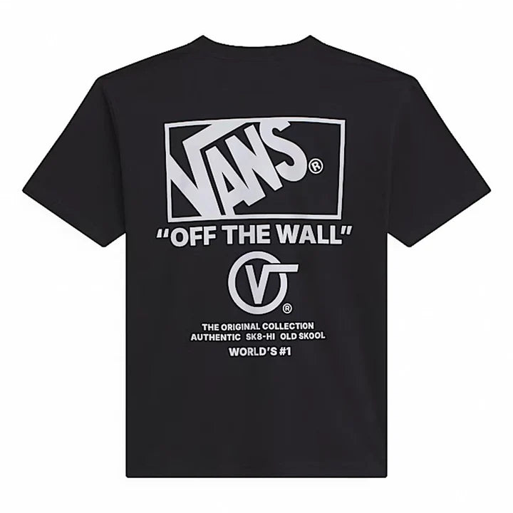 Stacked Hi SS Tee Black/White