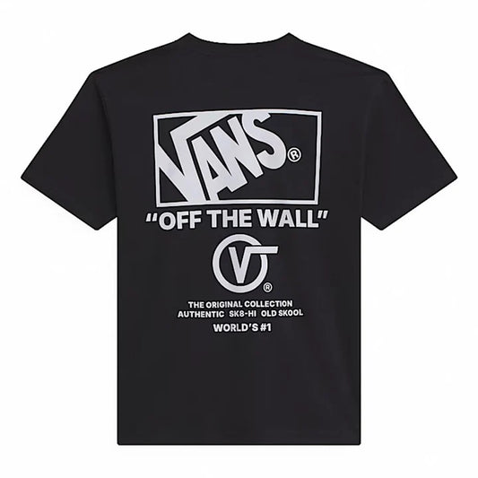 Stacked Hi SS Tee Black/White