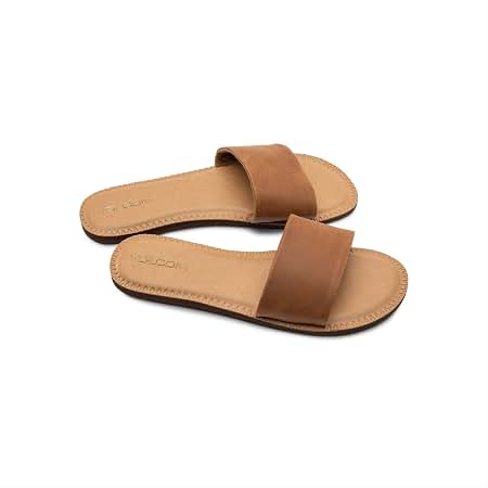 SIMPLE SLIDE SANDALS TAN