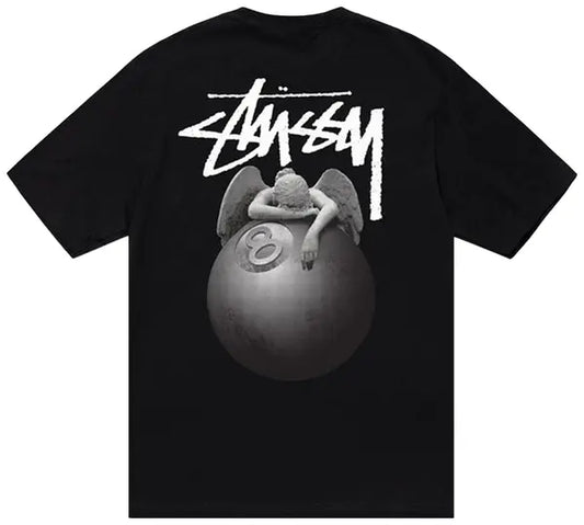 Camiseta Stussy Black Pool Angel