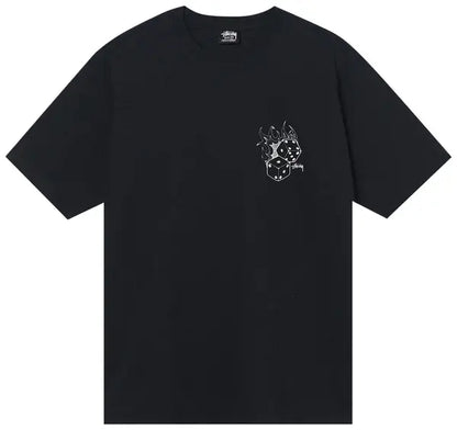 Camiseta Stussy Black Dados fire
