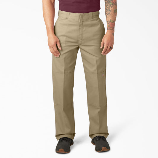 DOUBLE KNEE TWILL WORK PANT LOOSE FIT - B KHAKI