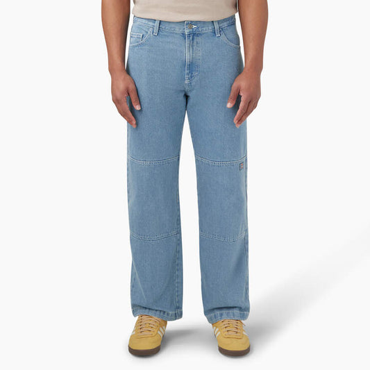 LOOSE FIT DOUBLE KNEE DENIM PANT