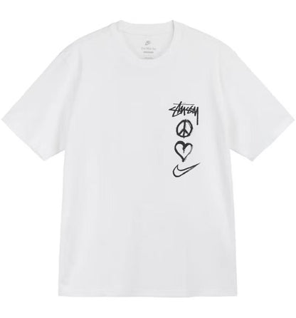 Camiseta stussy peace love and nike