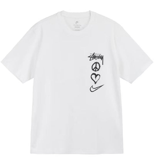 Camiseta stussy peace love and nike
