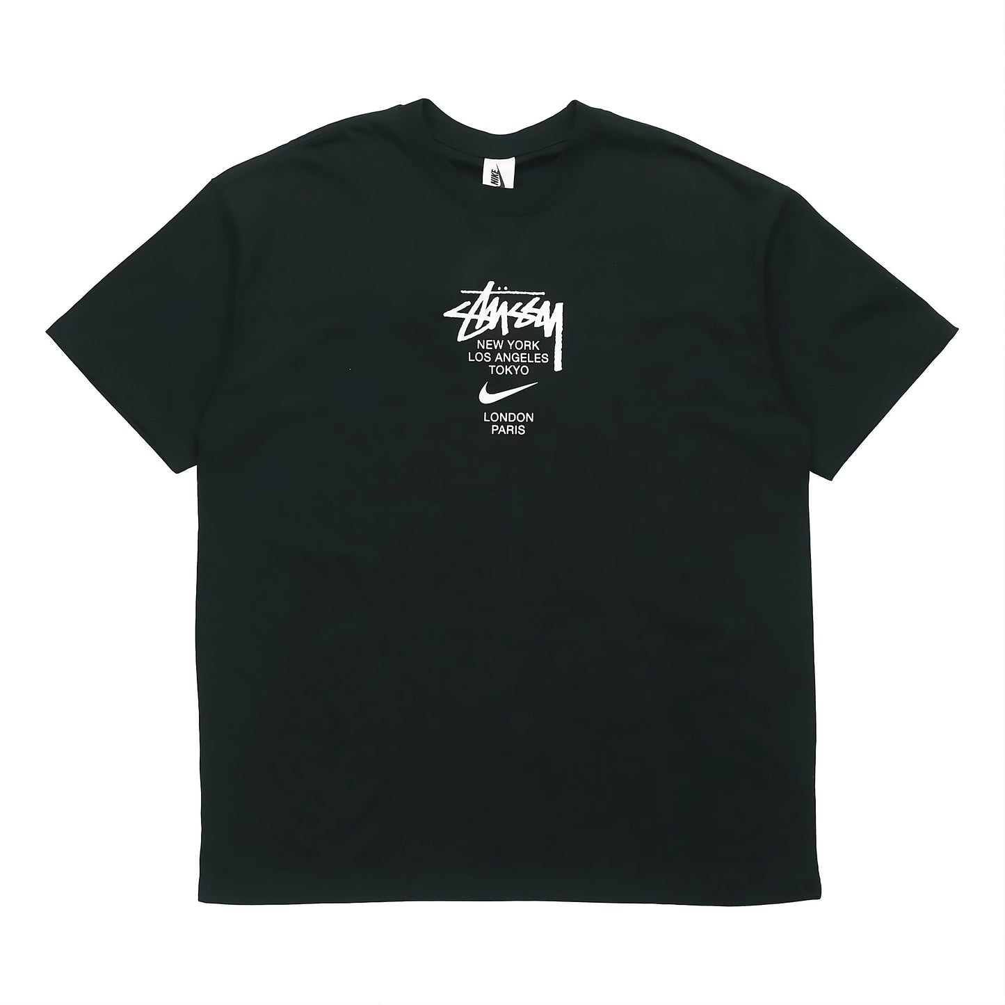 Camiseta Stussy Black NY, LA, Tokyo
