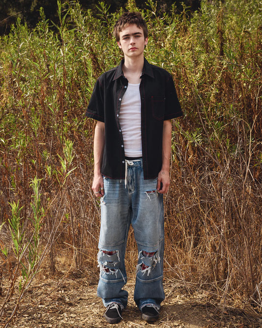 Heavyweight-Button-Up-Shirt-Black