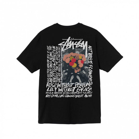 Camiseta Stuzzy Negra florecitas
