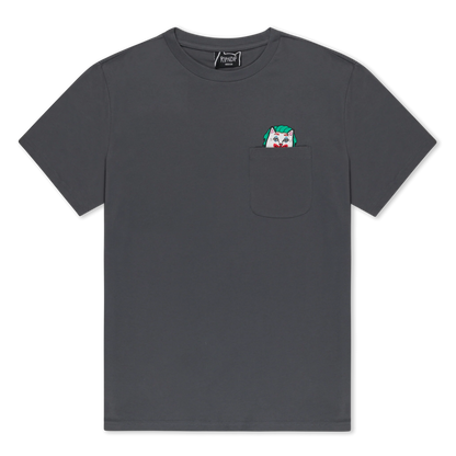 WHY SO NERMAL? POCKET TEE (CHARCOAL)