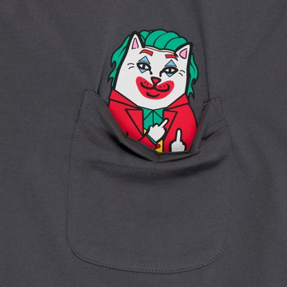 WHY SO NERMAL? POCKET TEE (CHARCOAL)