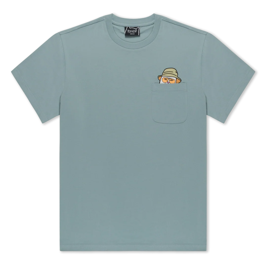 NERMAL S THOMPSON POCKET TEE (SILVER BLUE)
