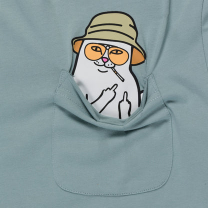 NERMAL S THOMPSON POCKET TEE (SILVER BLUE)