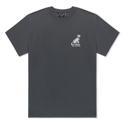 MAN I LOVE FELINES TEE (CHARCOAL)