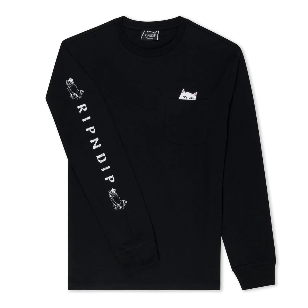 LORD NERMAL L/S POCKET TEE (BLACK)