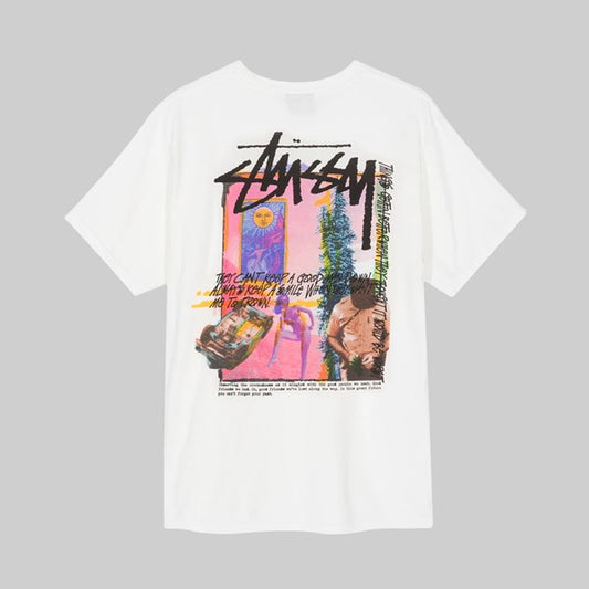 Camiseta stussy carro volcado y sol