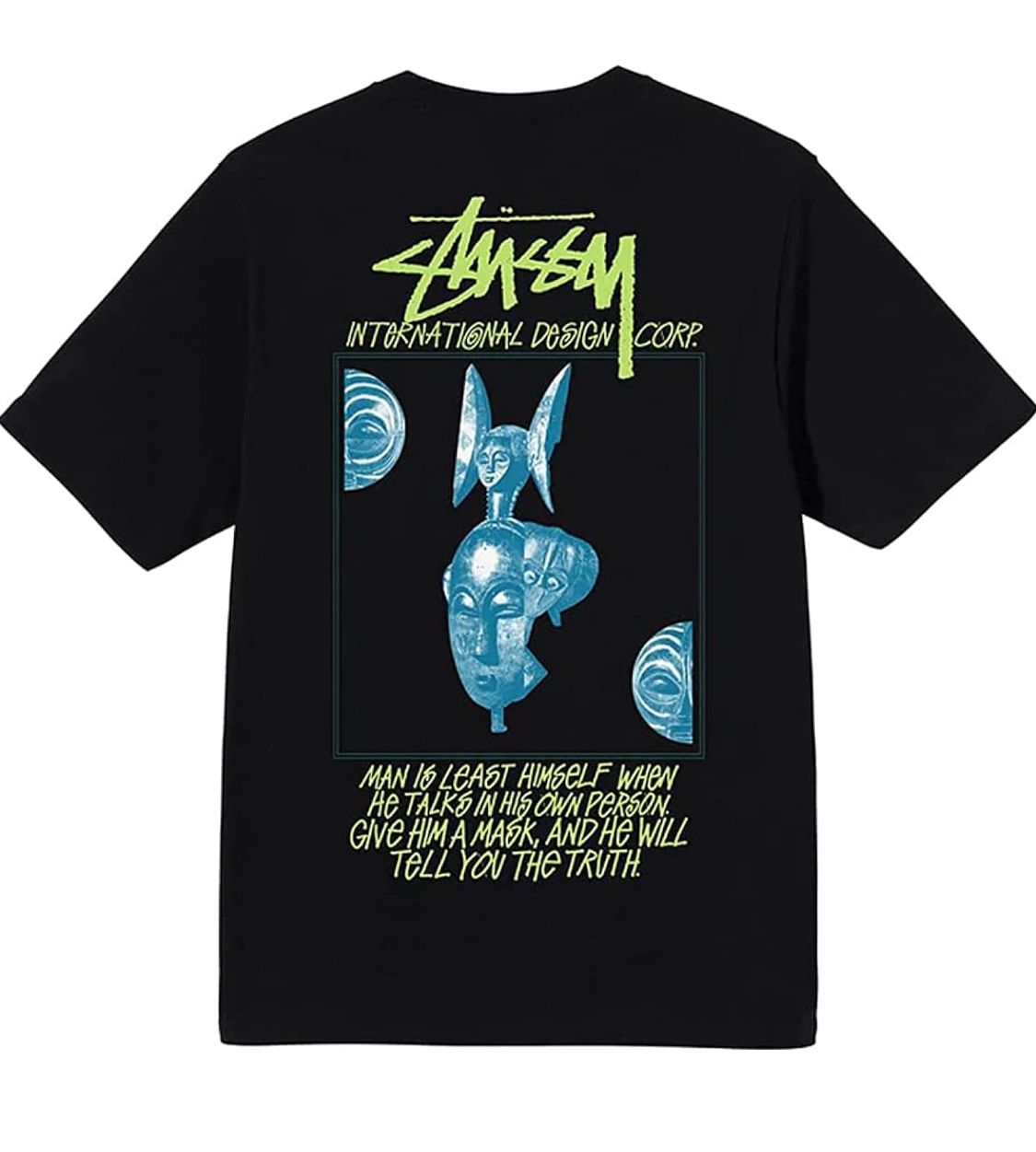 Camiseta Stussy Statua  BUDA BLK/GREEN