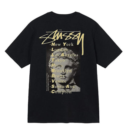 Camiseta Stussy black estatua griega