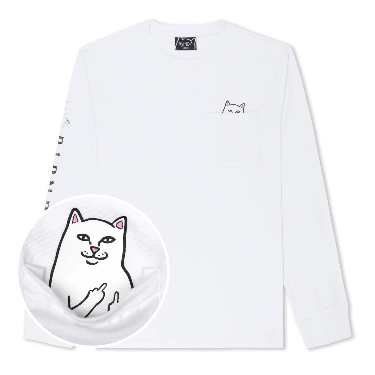 LORD NERMAL L/S POCKET TEE (WHITE)