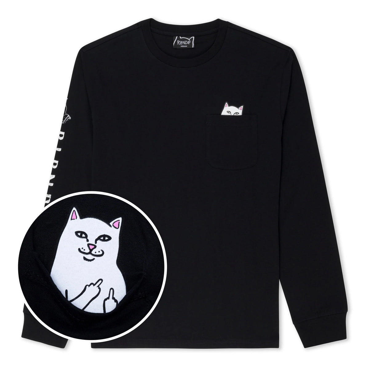 LORD NERMAL L/S POCKET TEE (BLACK)