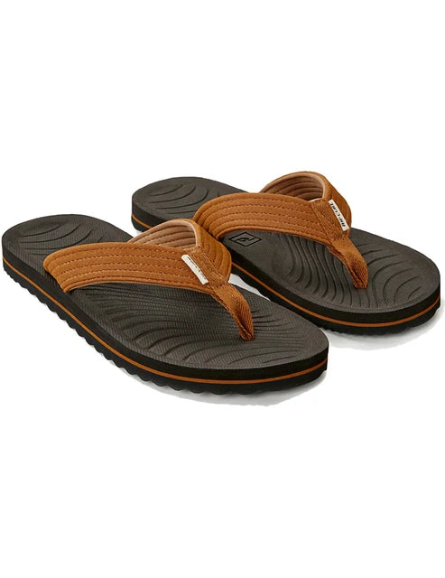 RIP CURL DBAH FLIP FLOPS IN TAN/BLACK