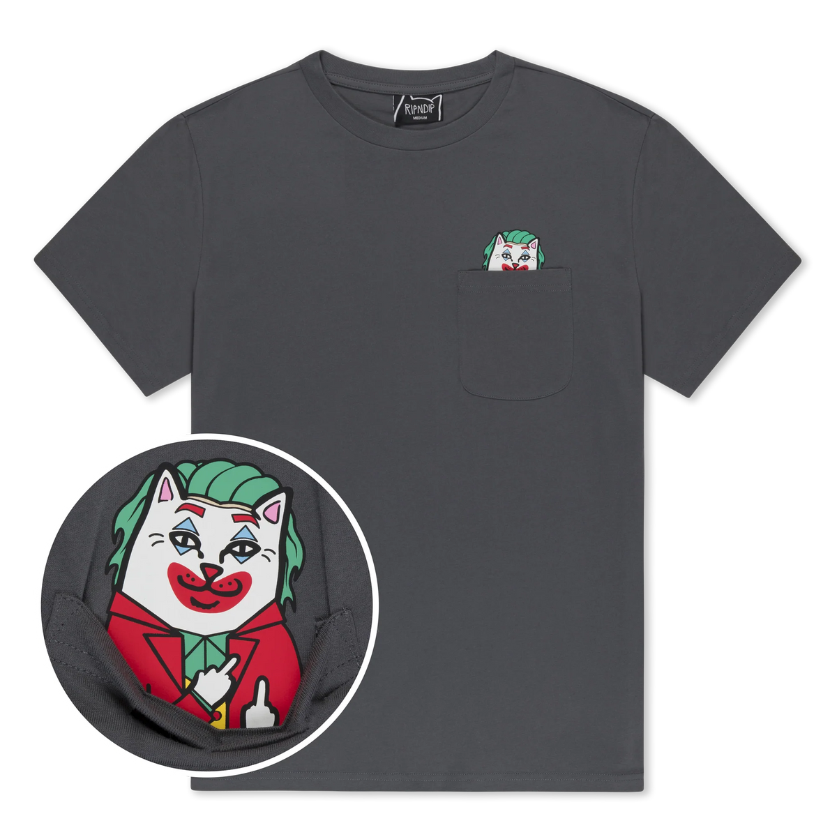 WHY SO NERMAL? POCKET TEE (CHARCOAL)
