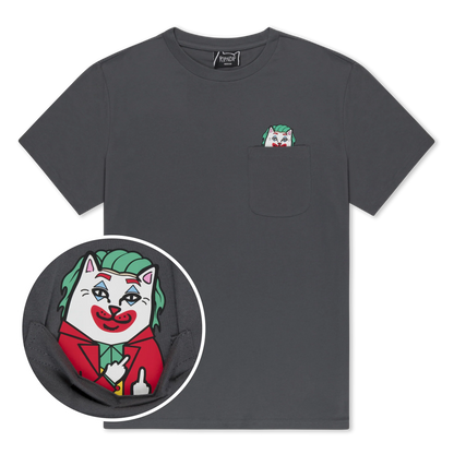 WHY SO NERMAL? POCKET TEE (CHARCOAL)