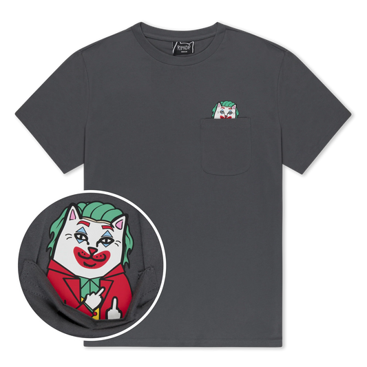 WHY SO NERMAL? POCKET TEE (CHARCOAL)