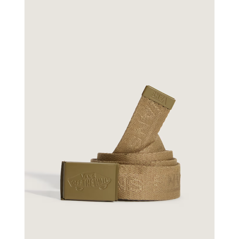 Drop V Web Belt Olive Brown