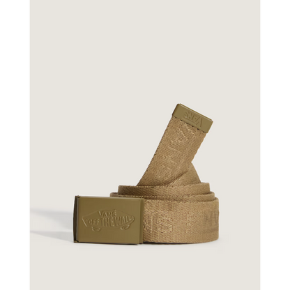 Drop V Web Belt Olive Brown