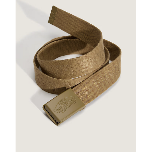 Drop V Web Belt Olive Brown