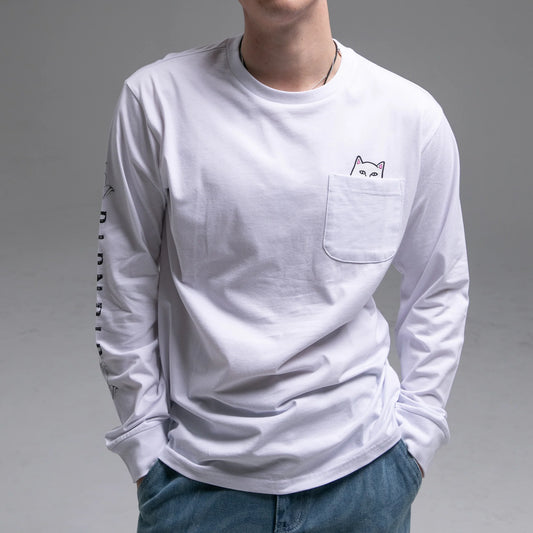 LORD NERMAL L/S POCKET TEE (WHITE)