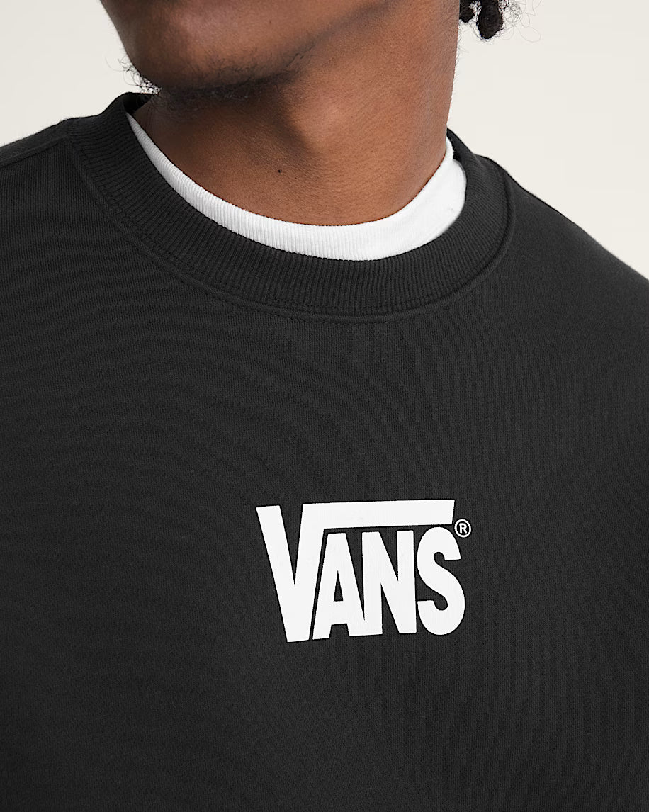 Stretch Logo Crew Black/White