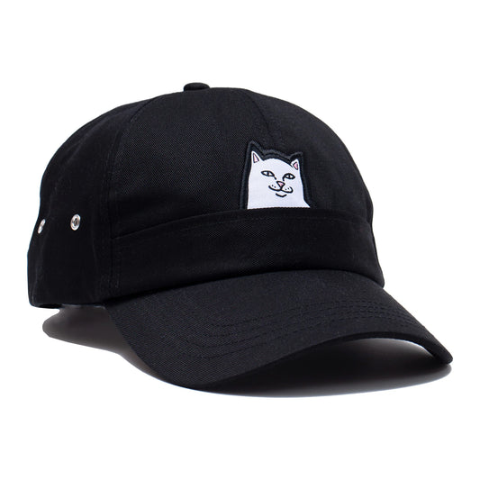 LORD NERMAL 6 PANEL POCKET HAT (BLACK)