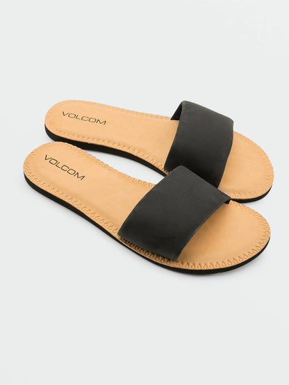 SIMPLE SLIDE SANDALS BLK