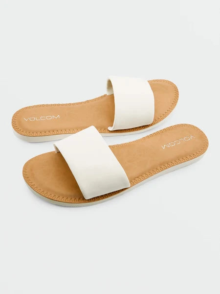 SIMPLE SLIDE SANDALS WHT