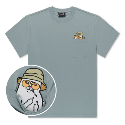 NERMAL S THOMPSON POCKET TEE (SILVER BLUE)