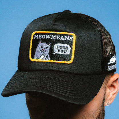 MEOW MEOW TRUCKER HAT (BLACK)
