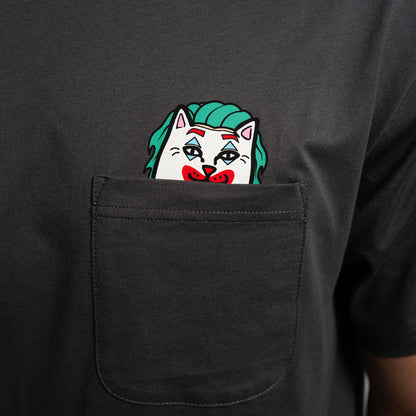 WHY SO NERMAL? POCKET TEE (CHARCOAL)