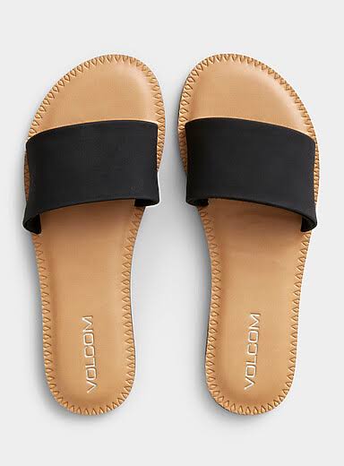 SIMPLE SLIDE SANDALS BLK