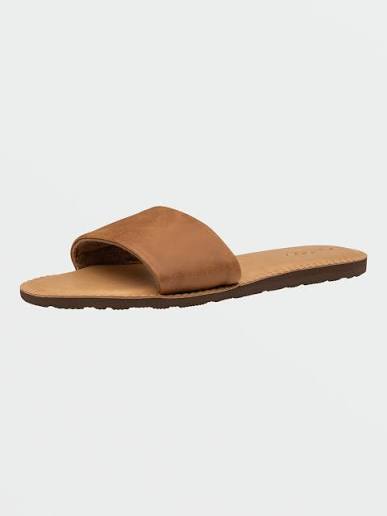 SIMPLE SLIDE SANDALS TAN