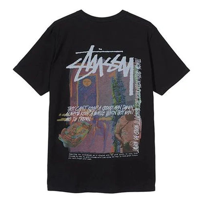 Camiseta Stussy Black carro volcado y sol