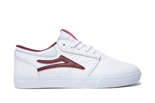 GRIFFIN WHITE BURGUNDY LEATHER