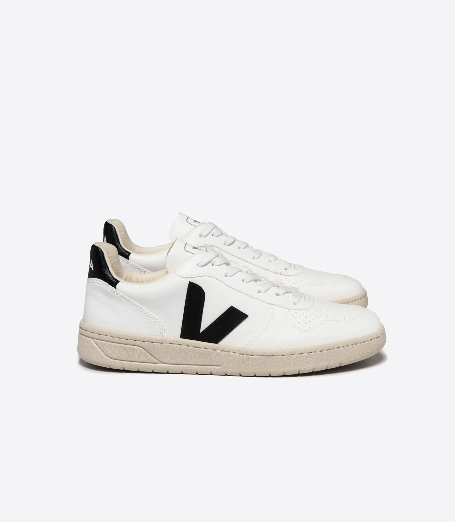 VEJA V-10 CWL WHITE BLACK